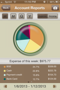 I love the easy-to-read graphs, which can show expenses by Day, Month, Quarter, and Year.
